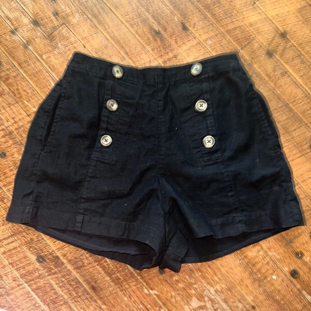 American Eagle linen blend black XXS sailor shorts